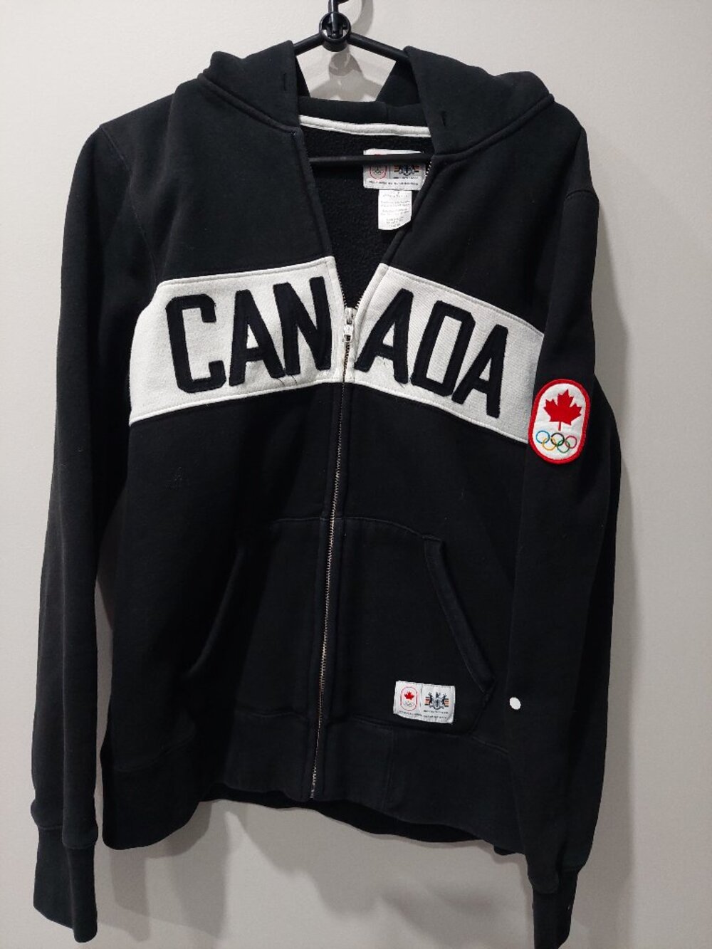 HBC Hudson's Bay Company Women's XS Team Canada Olympic Full-zip Hoodie Black